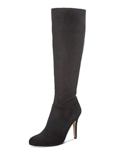 INC Womens Black Padded Taisa Almond Toe Stiletto Zip-Up Dress Boots 9.5 M