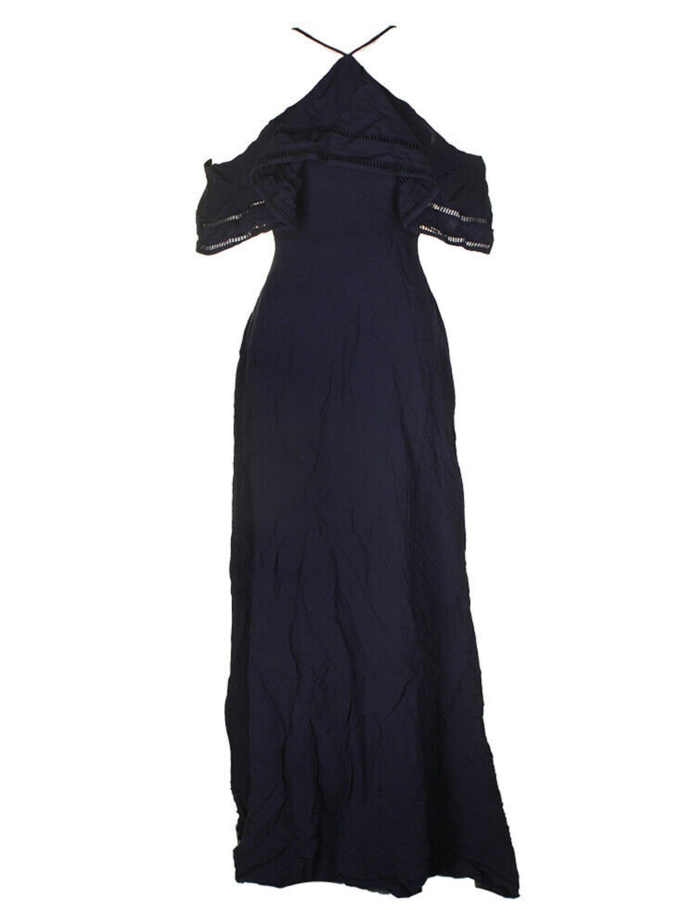 MARE MARE Womens Navy Cold Shoulder Gown Full-Length Evening Dress Size: S