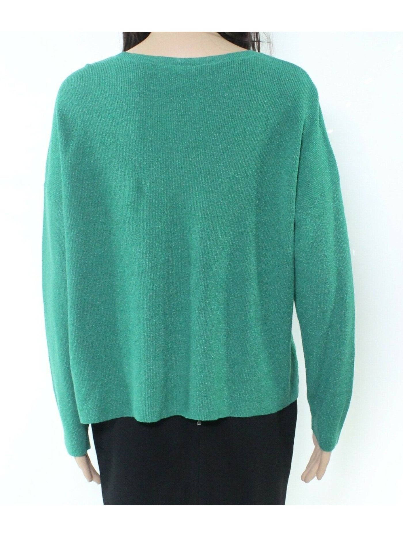 EILEEN FISHER Womens Long Sleeve Crew Neck Sweater