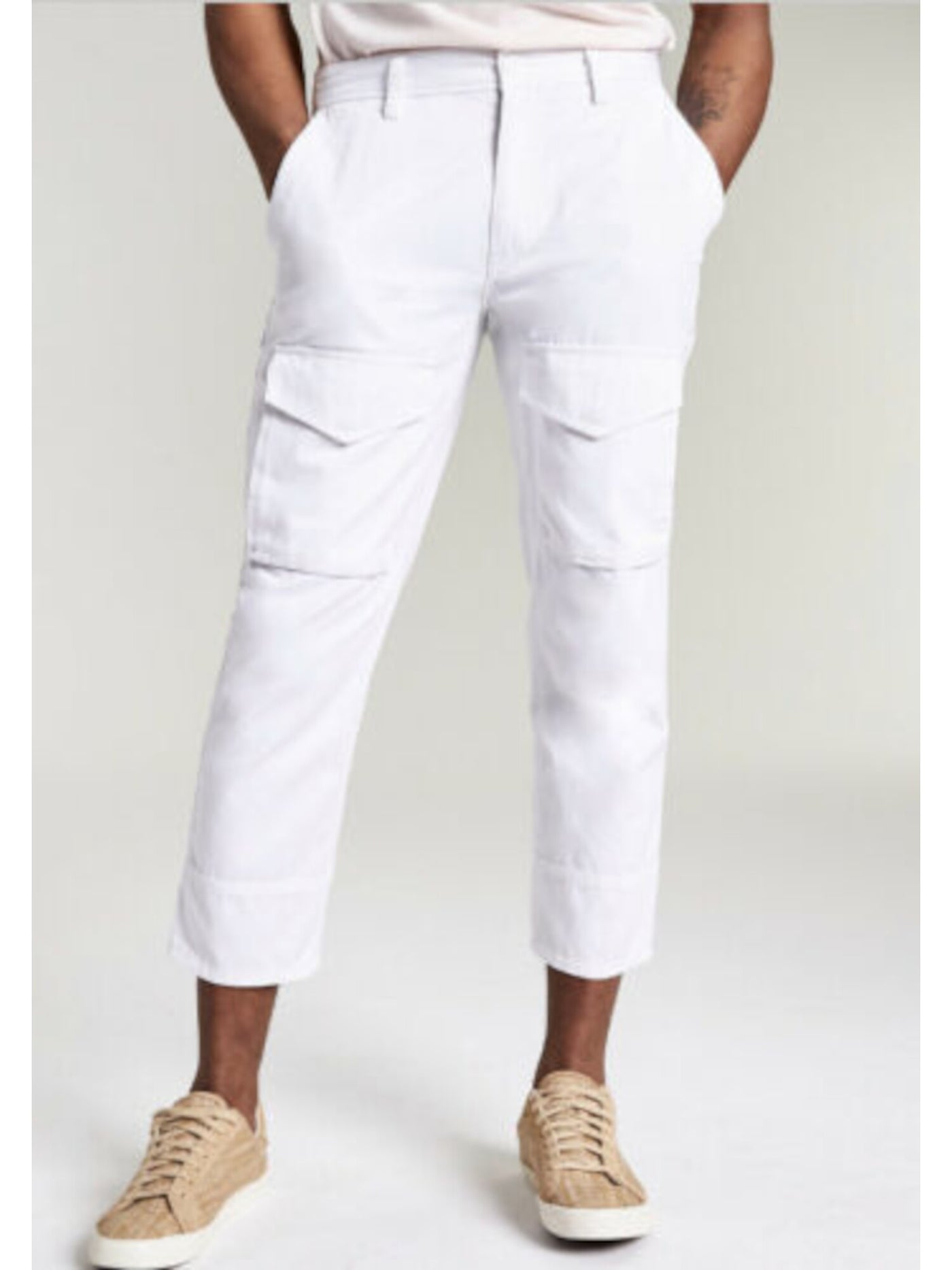 SUN STONE Mens Bleeker White Relaxed Fit Pants 40