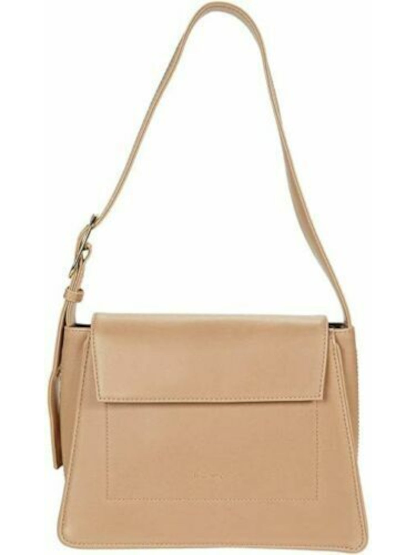 MATT & NAT Women's Beige Leia Nylon Logo Studded Adjustable Strap Shoulder Bag