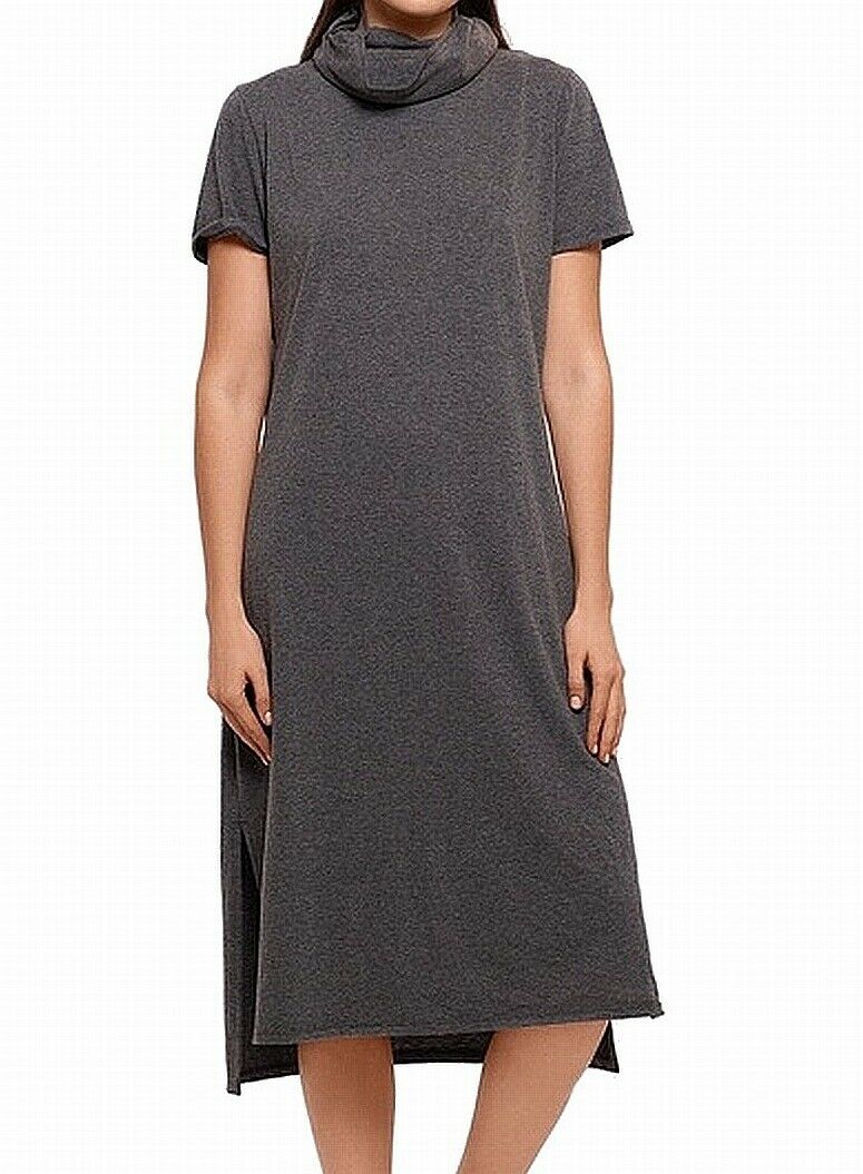BAM BY BETSY & ADAM Womens Gray Stretch Short Sleeve Midi Shift Dress XS