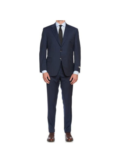 CANALI Mens Navy Classic Fit Suit 50C 34 WAIST