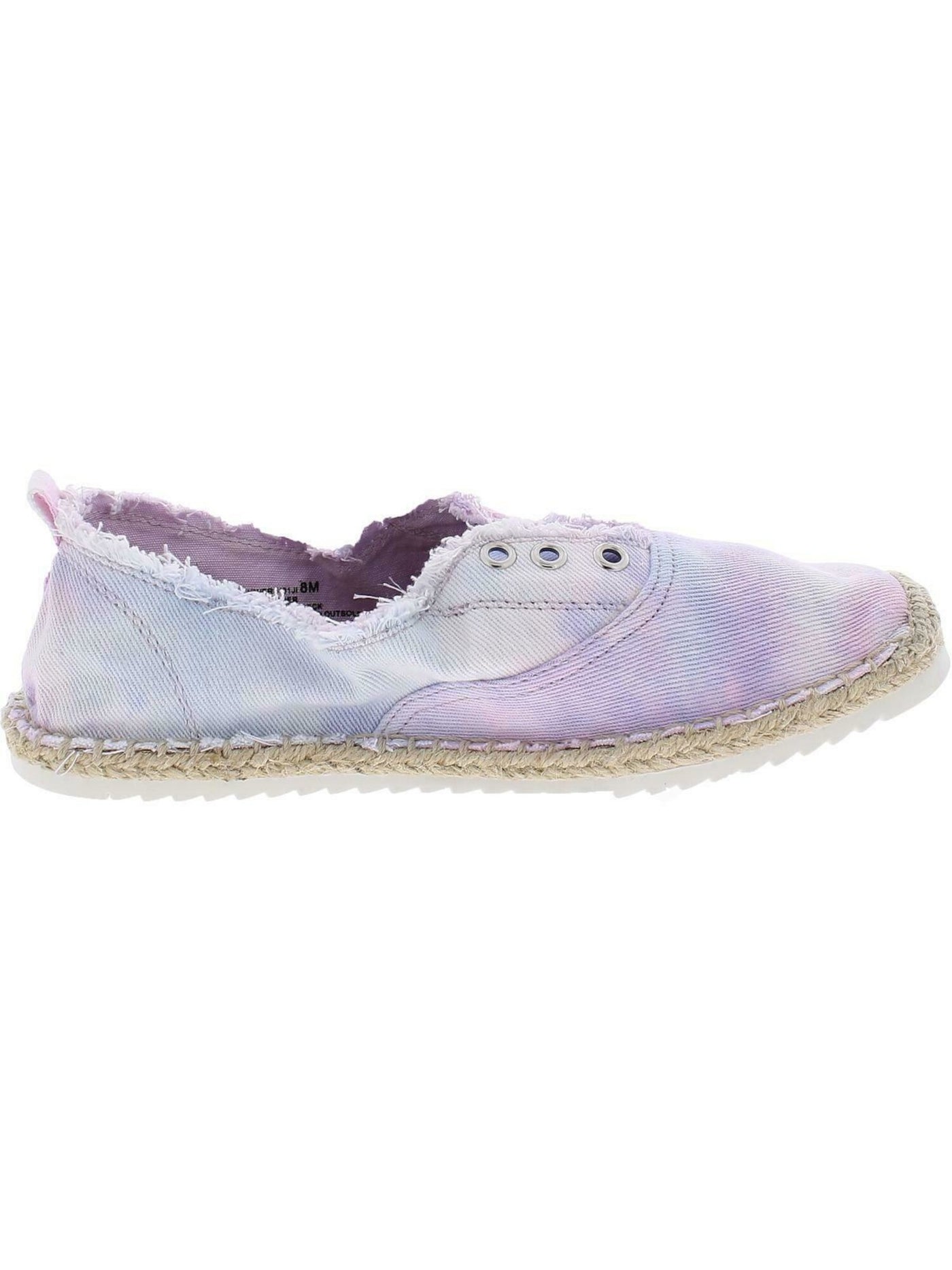 Madden Girl Womens Purple Tie Dye Round Toe Slip On Espadrille Shoes 7.5