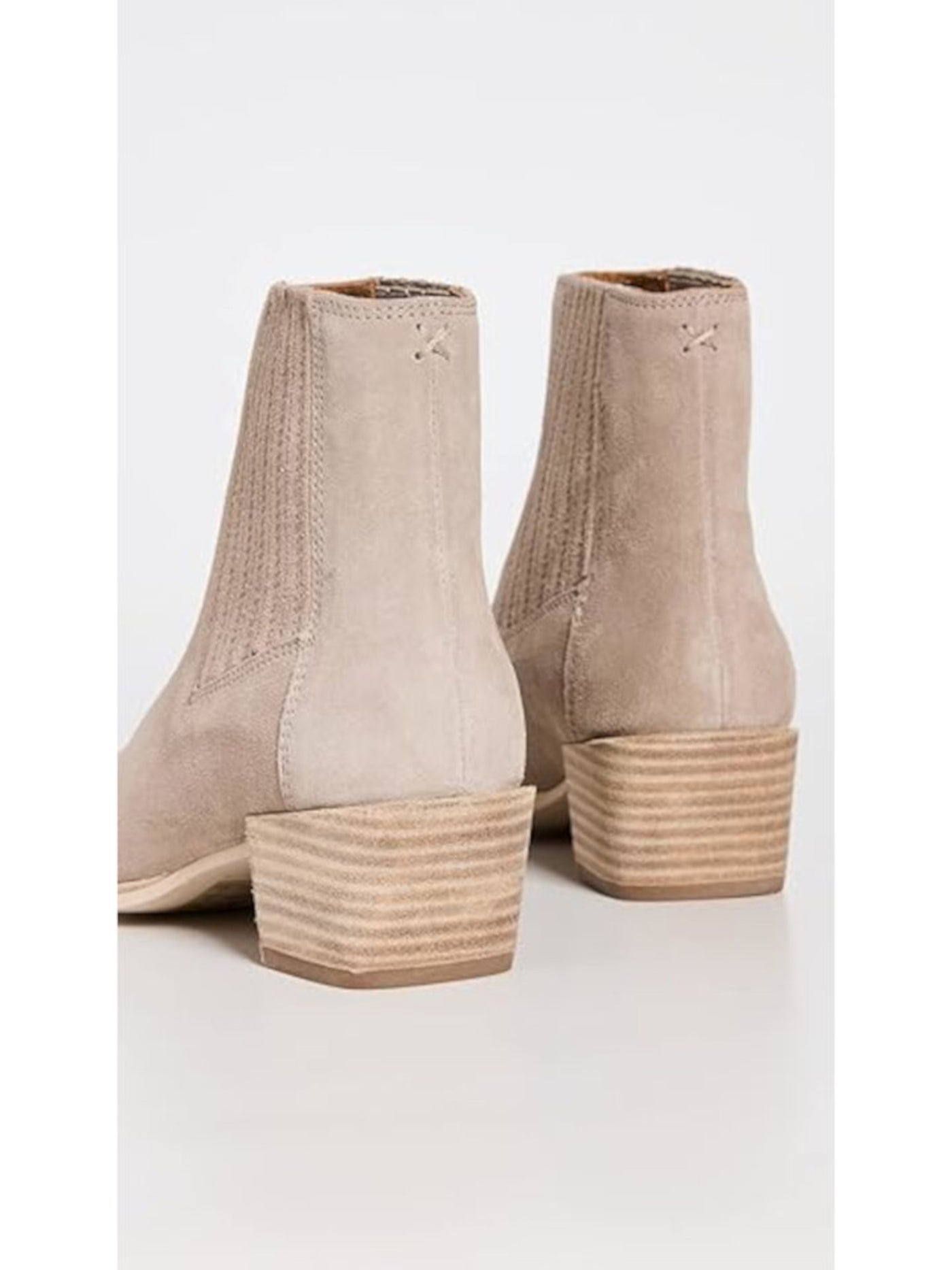 RAG & BONE Womens Beige Back Pull-Tab Goring Padded Icon Rover Almond Toe Stacked Heel Leather Chelsea 37.5