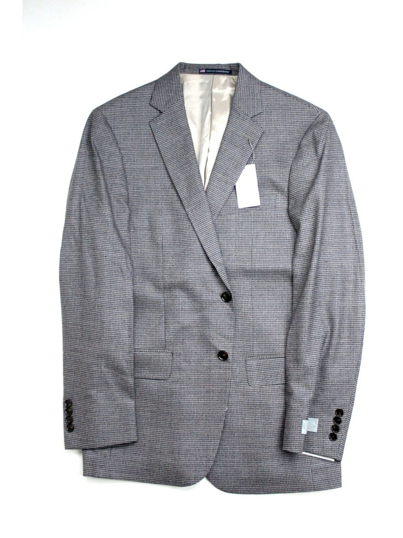 HART SCHAFFNER MARX Mens Gray Single Breasted, Check Stretch Blazer Jacket 40 Short