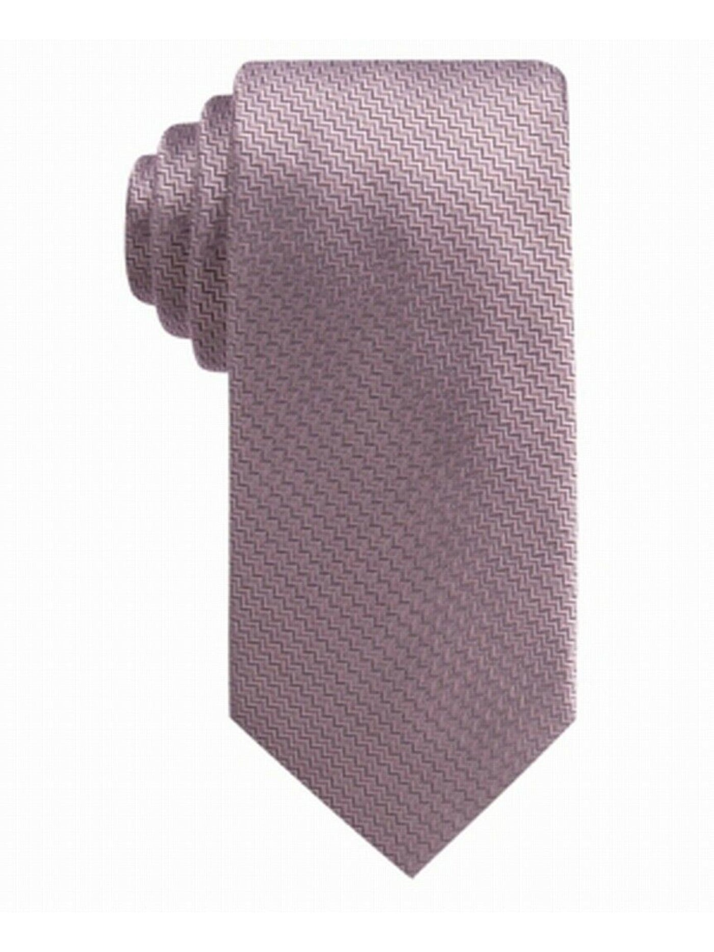 RYAN SEACREST Mens Pink Herringbone Silk Slim Neck Tie