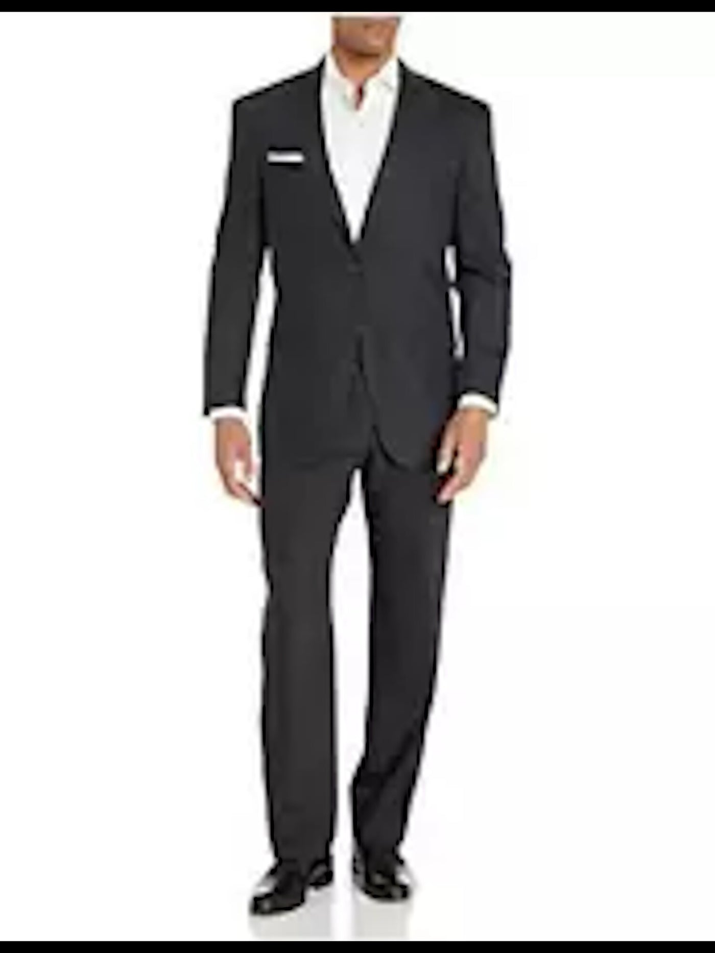 HART SCHAFFNER MARX Mens Gray Single Breasted, Regular Fit Wool Blend Suit 40R