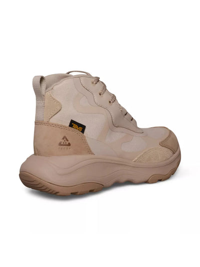 TEVA Womens Beige Mixed Media Hee Pull-Tab Waterproof Treaded Geotrecca Rp Round Toe Wedge Lace-Up Hiking Boots 9.5