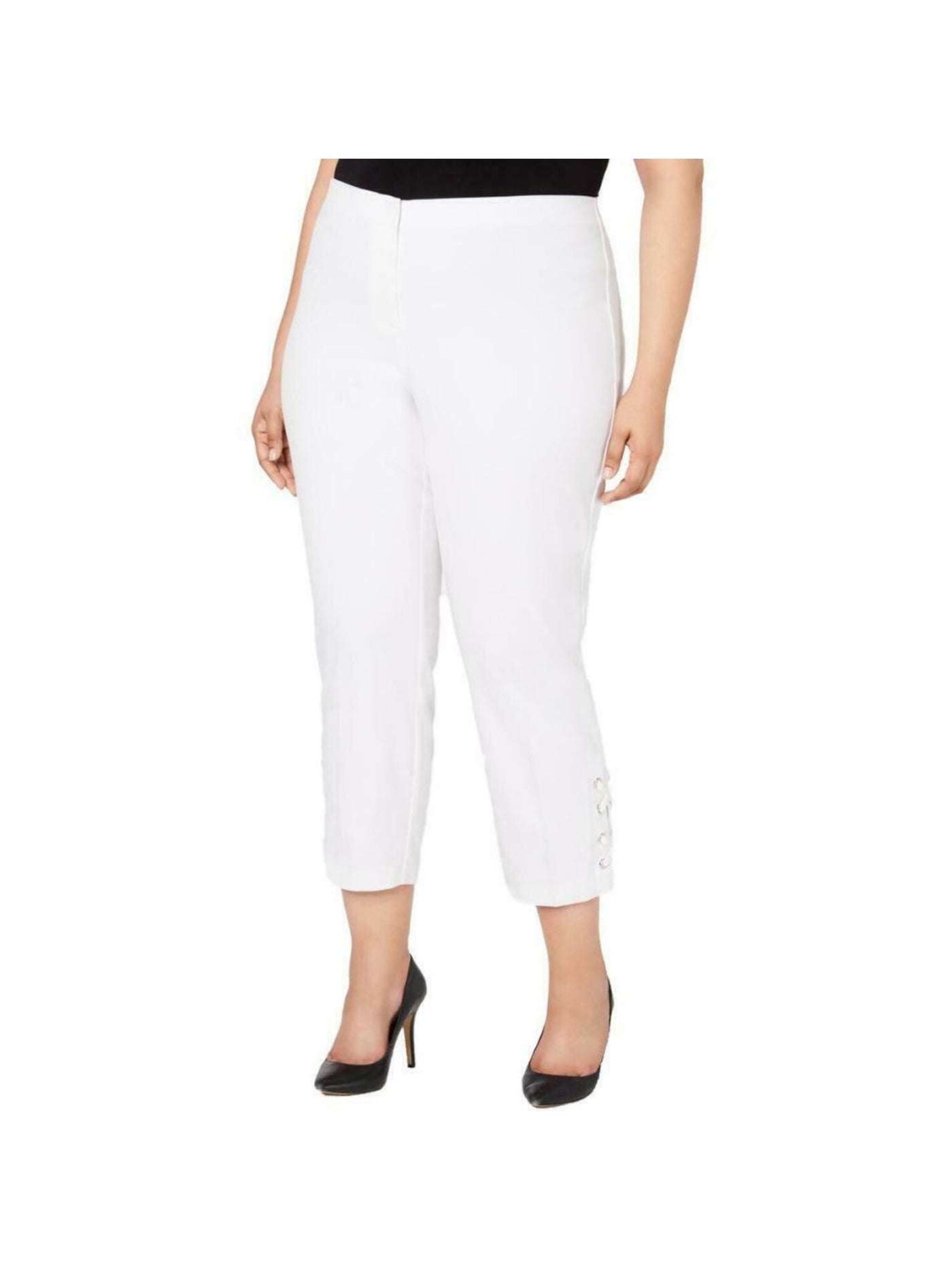 ALFANI Womens White Pants 22W