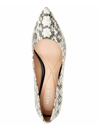 ALFANI Womens Beige Snakeskin Padded Comfort Jeules Pointed Toe Stiletto Slip On Dress Pumps Shoes 6 M