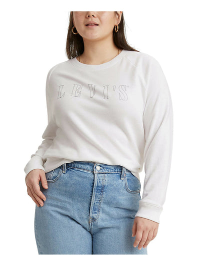 LEVI'S Womens Glitter Crewneck Long Sleeve Sweatshirt