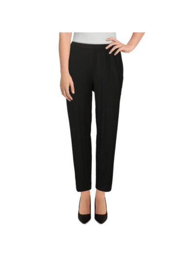 EILEEN FISHER Womens Black Stretch Tapered Ankle Pants Wear To Work Pants M