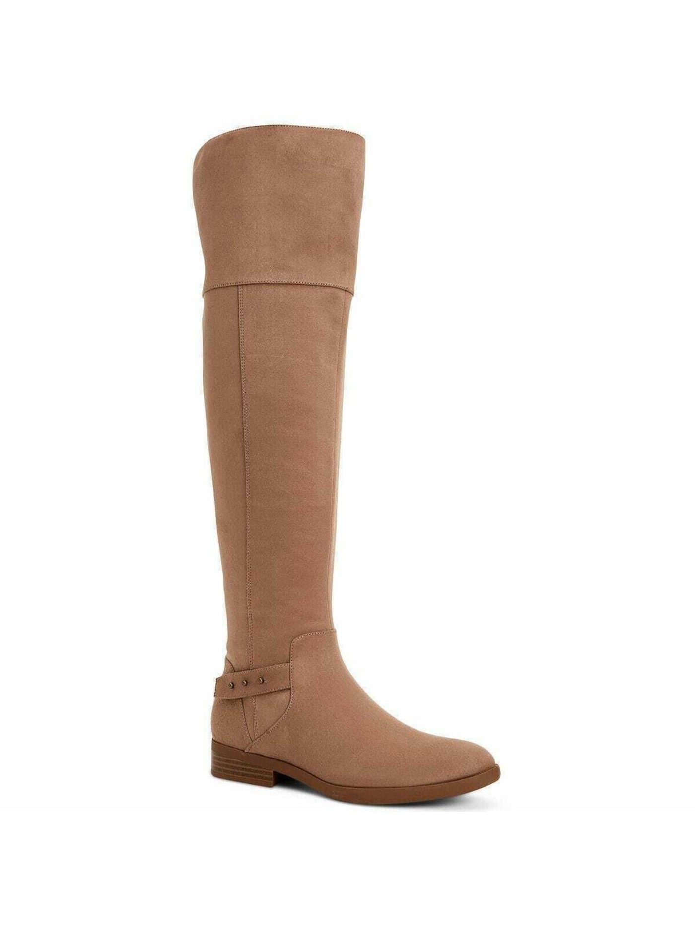 STYLE & COMPANY Womens Beige Zipper Wide Calf Slip Resistant Lessah Round Toe Dress Boots 7 M WC