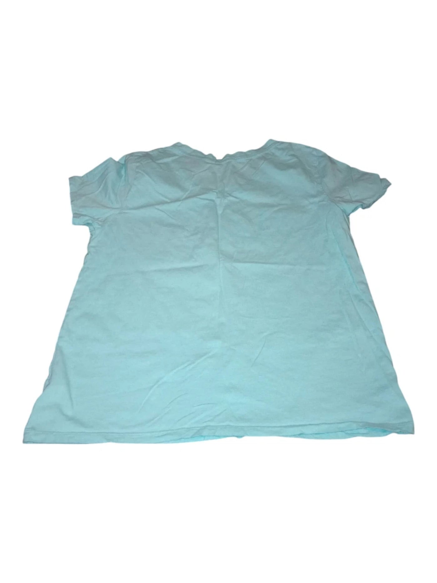 FRESH PRODUCE Womens Aqua Graphic Short Sleeve Scoop Neck T-Shirt M