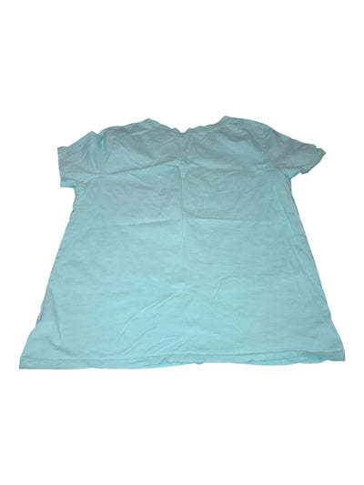 FRESH PRODUCE Womens Aqua Graphic Short Sleeve Scoop Neck T-Shirt M
