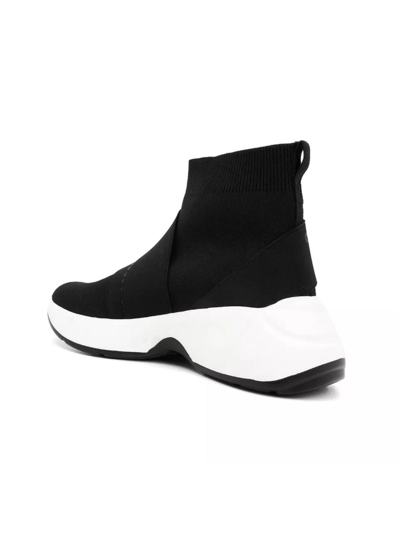 JUICY COUTURE Womens Black Color Block Knit 1" Platform Logo Straps Back Pull-Tab Cushioned Ariella Round Toe Wedge Slip On Sneakers Shoes 7.5