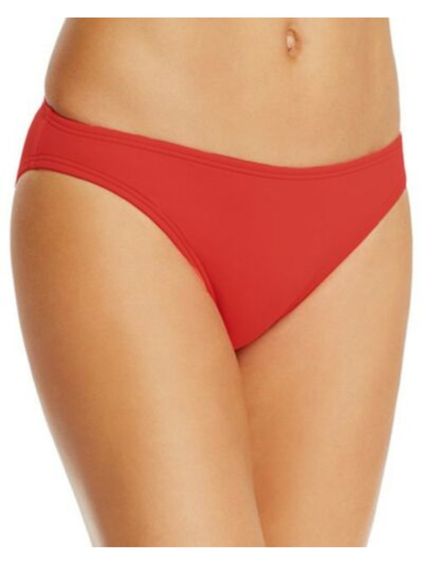 DKNY Women's Red Stretch Lined Bikini Full Coverage UV Protection Hipster Swimsuit Bottom L