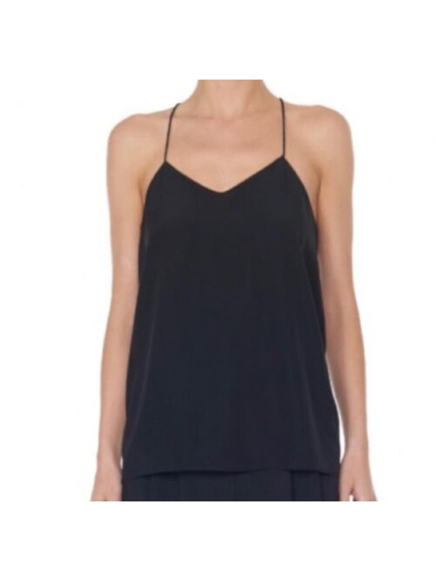 TIBI NEW YORK Womens Black Spaghetti Strap V Neck Tank Top 12