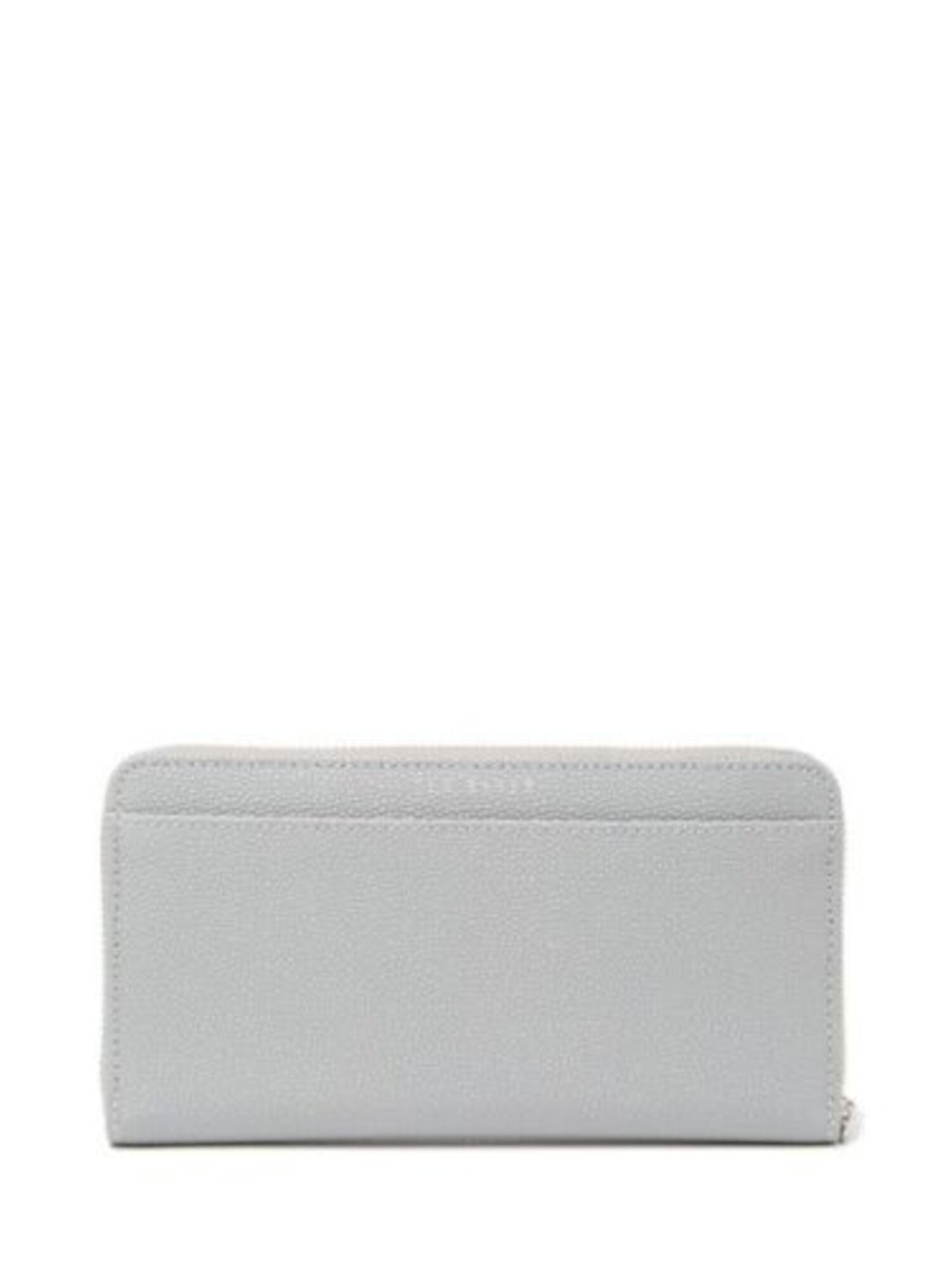 TED BAKER LONDON Women's Gray Aine Satin Bow Detail With Logo Printed Slip Lining Pebbled Strapless Wallet