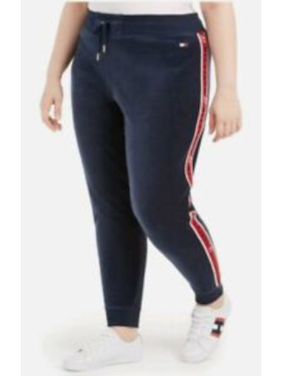 TOMMY HILFIGER SPORT Womens Navy Boyfriend Pants Plus 2X