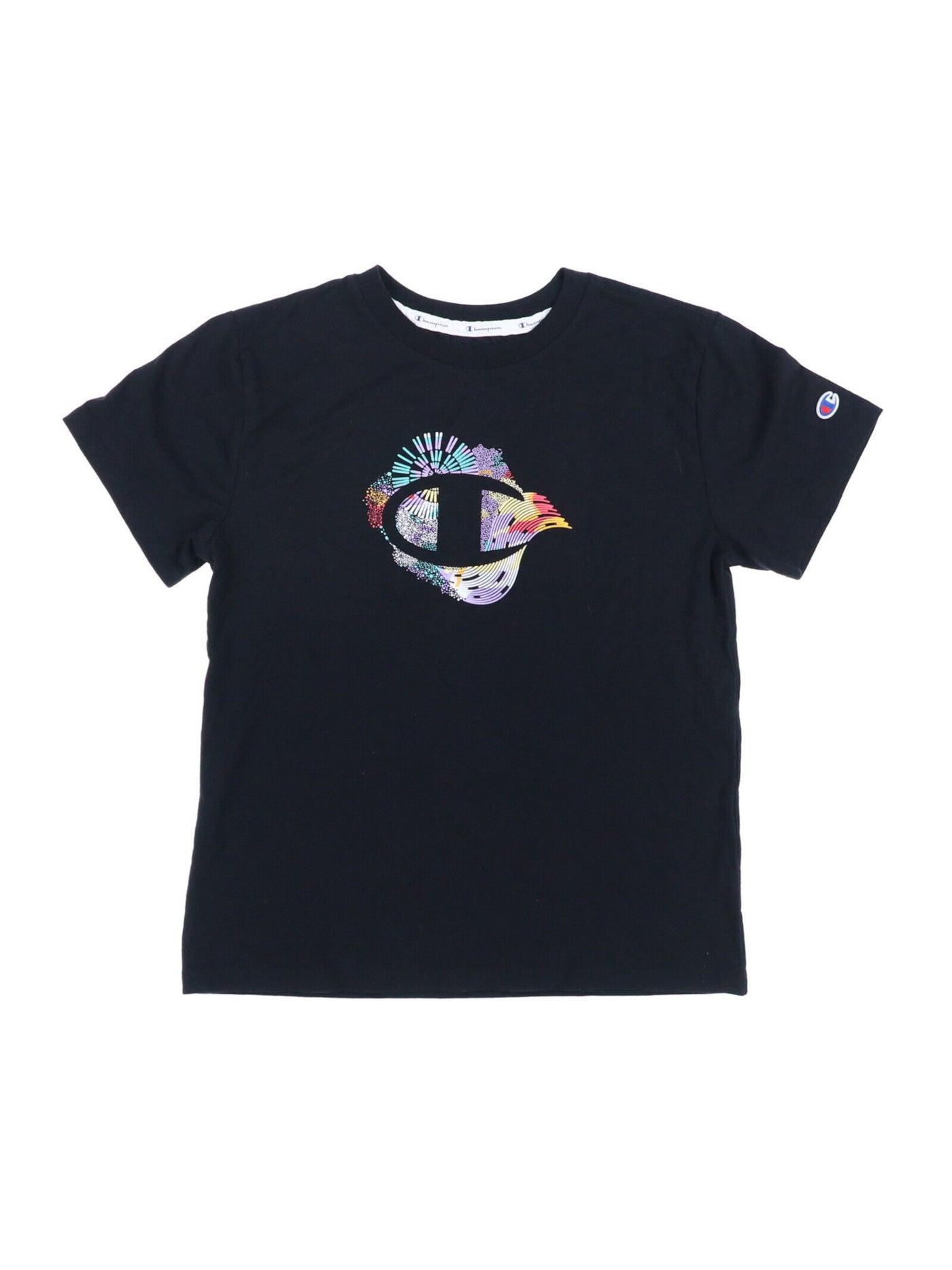 CHAMPION Womens Black Logo Graphic Short Sleeve Crew Neck T-Shirt XS