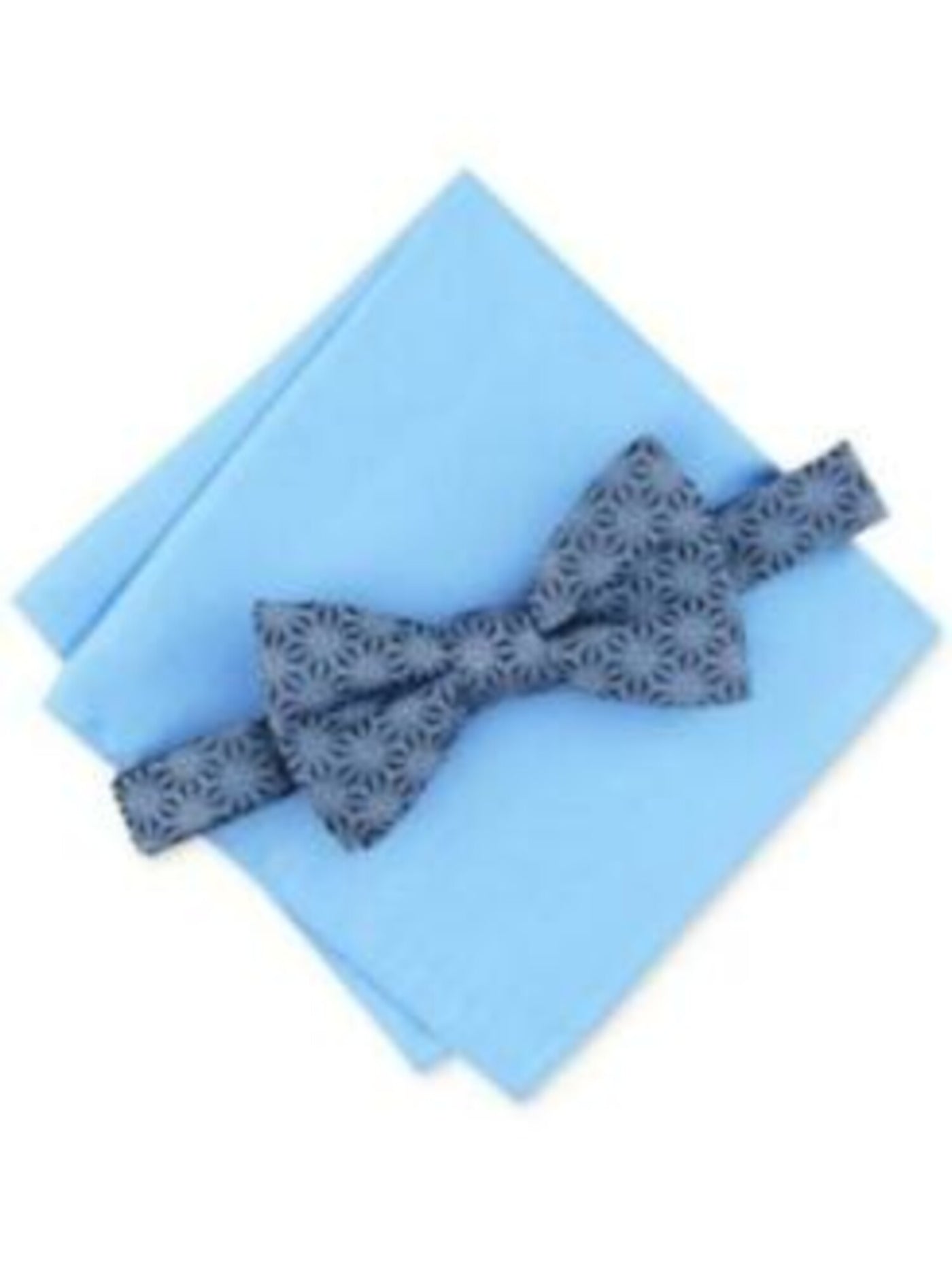 ALFANI Mens Blue Printed Pocket Square