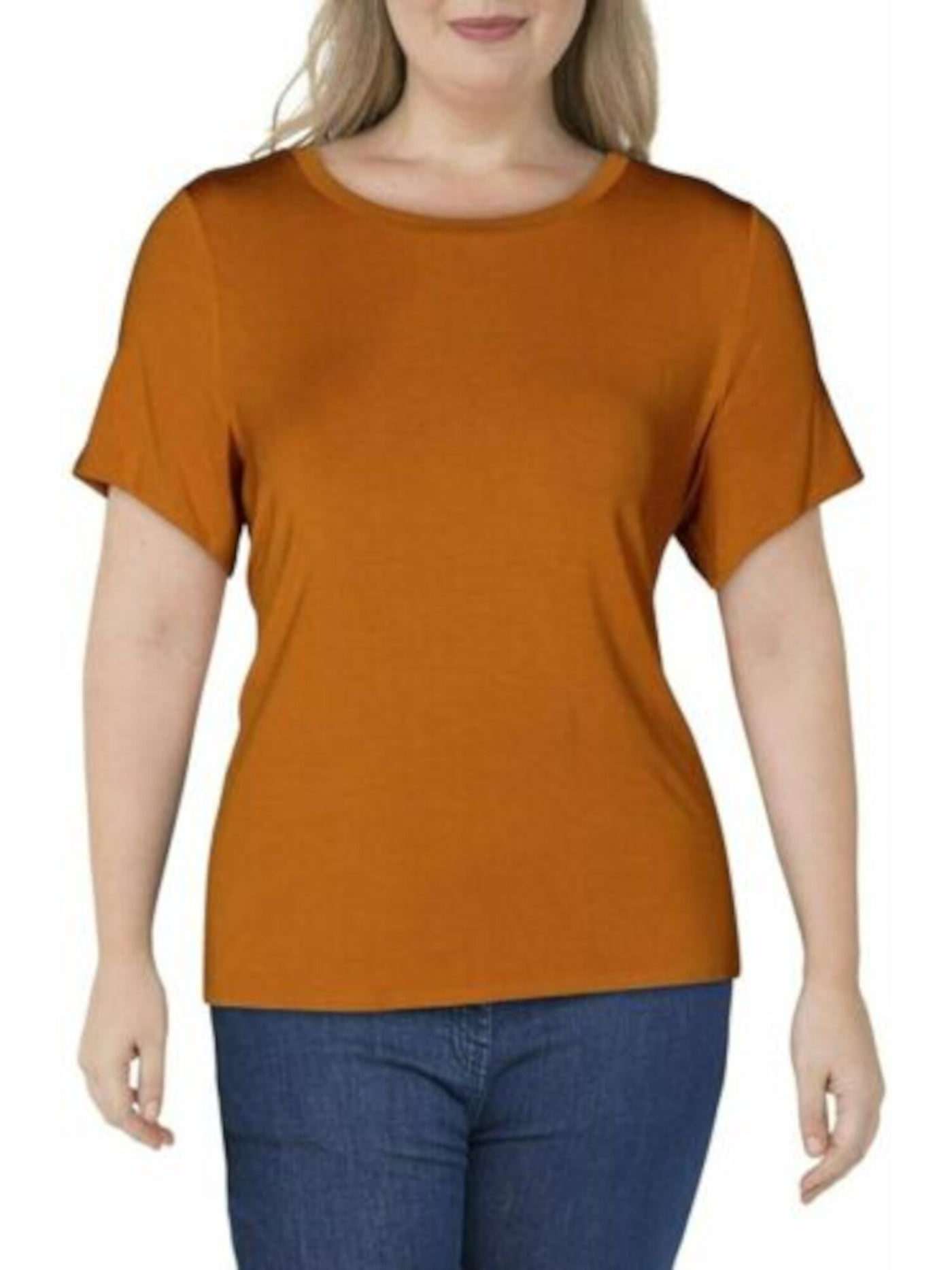 ALFANI Womens Short Sleeve Crew Neck T-Shirt