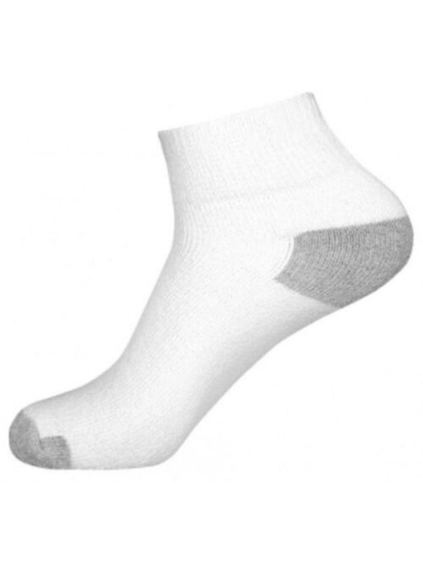 POWER CLUB 2 Pack White Color Block Cushioned Casual Ankle Socks 10-13