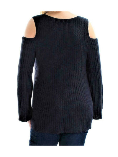 STYLE & COMPANY Womens Black Long Sleeve Scoop Neck Sweater XS