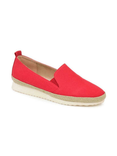 JOURNEE COLLECTION Womens Red Stretch Gore Comfort Leela Round Toe Slip On Espadrille Shoes 9 M