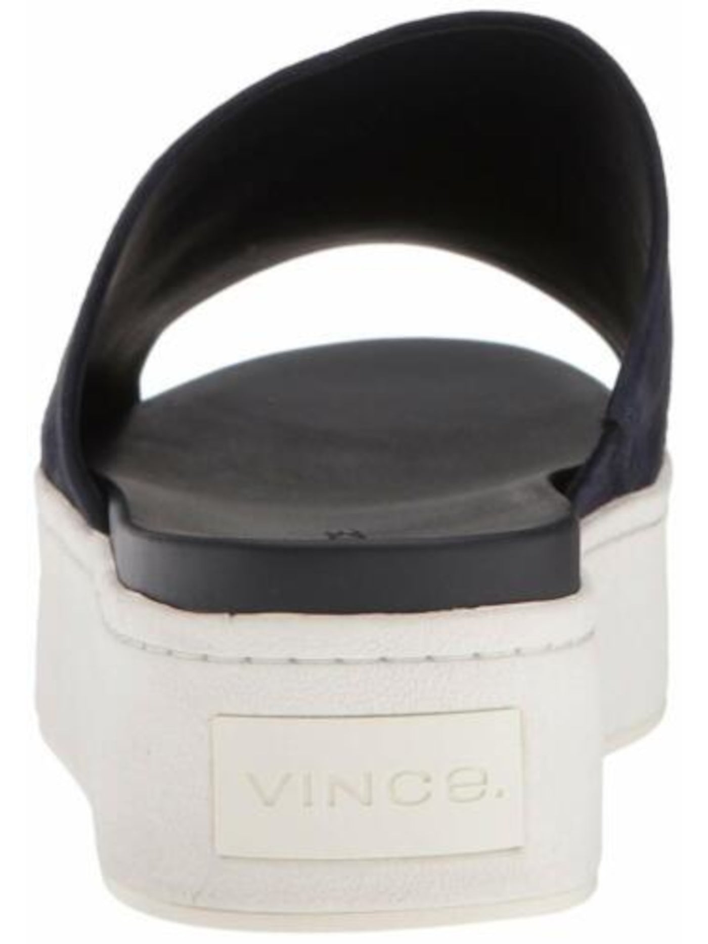 VINCE. Womens Navy Goring Comfort Walford Round Toe Platform Slip On Leather Slide Sandals Shoes 9.5