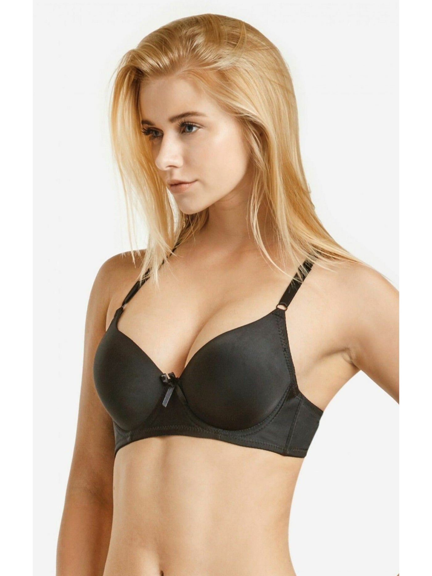 MAMIA Intimates Black Bow Detail U Back Full Coverage Bra 40C