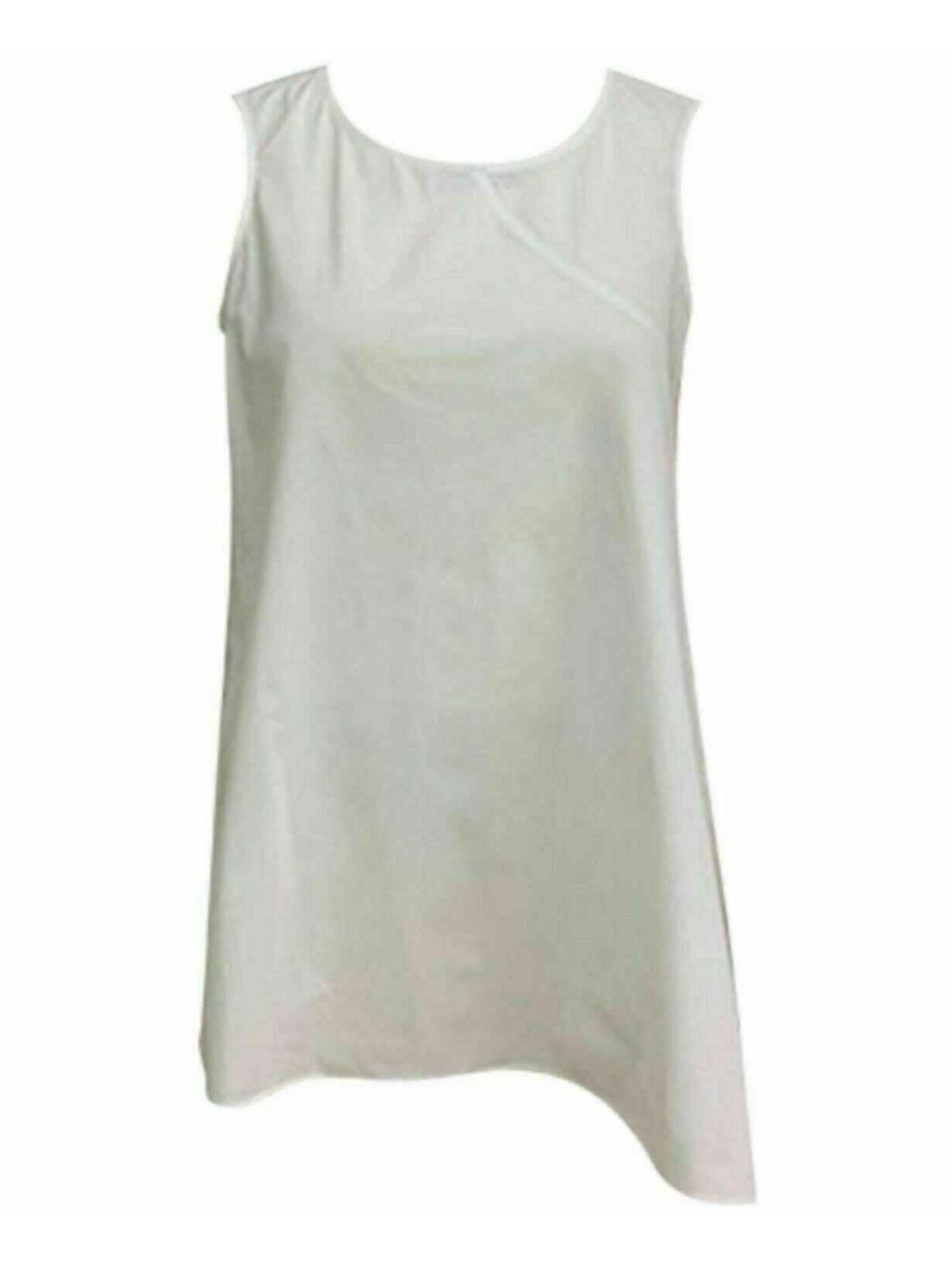 ALFANI Womens White Sleeveless Jewel Neck Top XXL