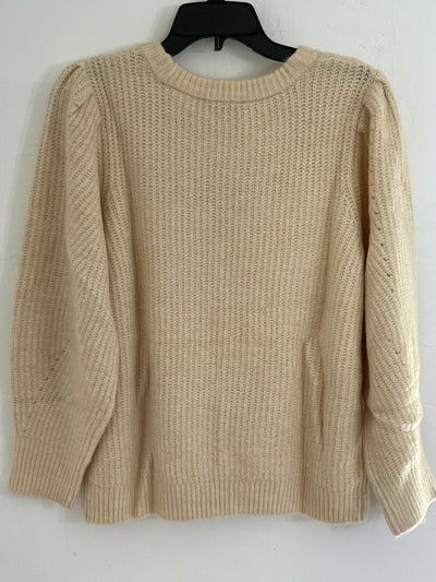 INC Womens Beige Long Sleeve Jewel Neck Sweater M