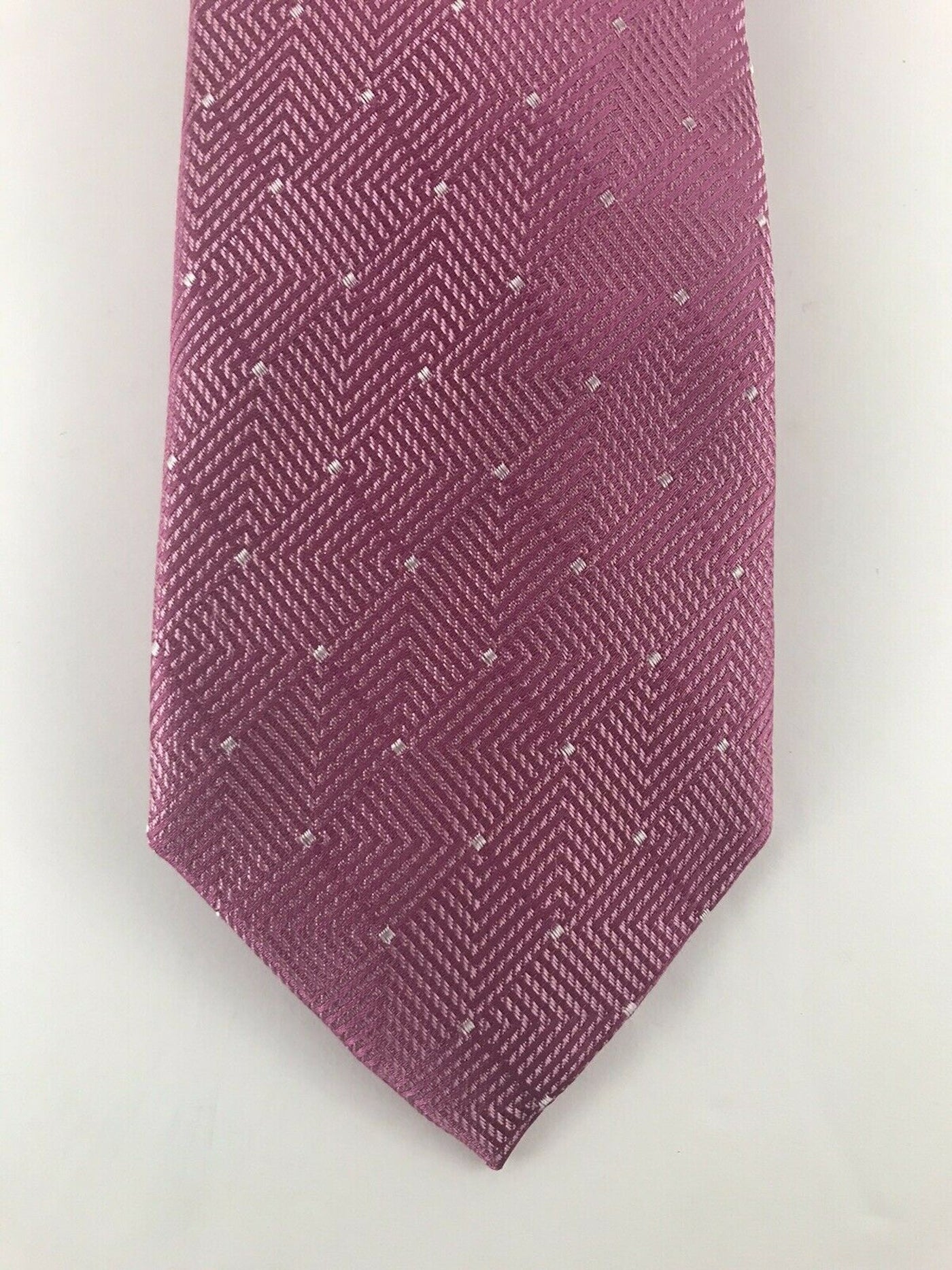 ALFANI Mens Pink Pomona Dot Slim Neck Tie