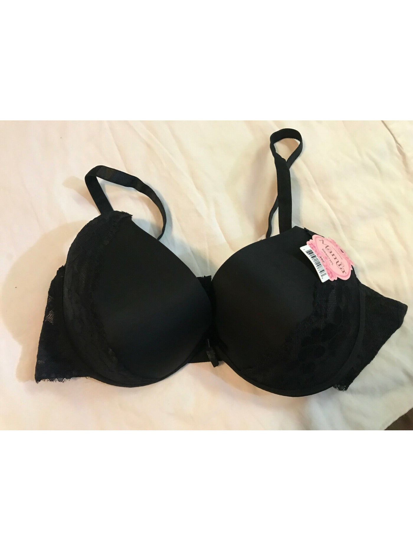 MAMIA Intimates Black Hook & Eye Solid Adjustable Everyday Underwire Bra Size: 34C