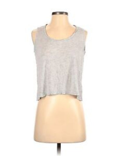 T ALEXANDER WANG Womens Gray Heather Sleeveless Scoop Neck T-Shirt M