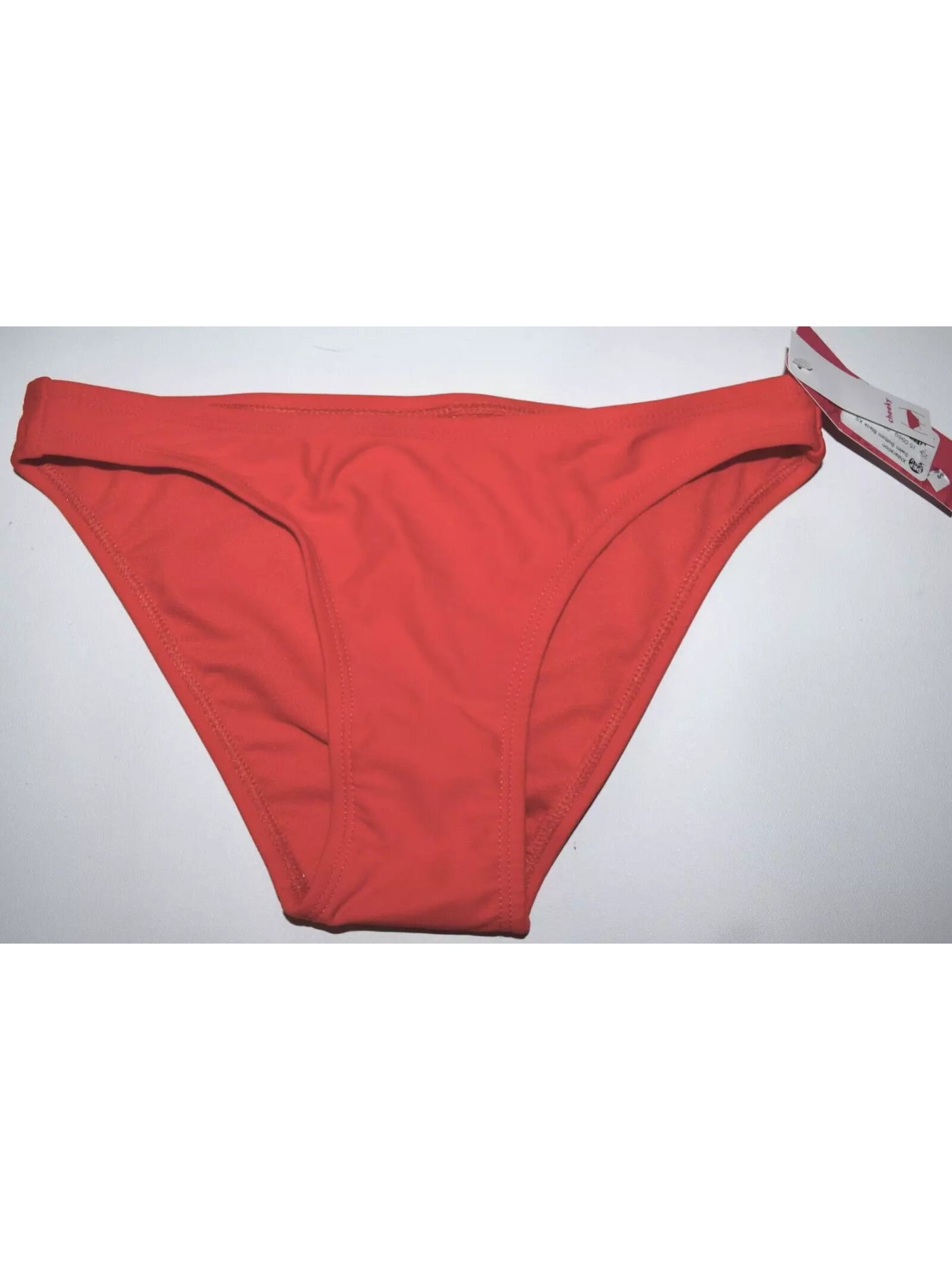 XHILARATION Women's Red Cheeky Swimwear Bottom S\P