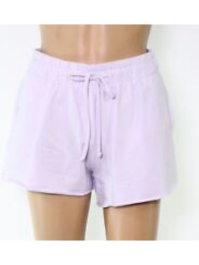BAM BY BETSY & ADAM Womens Purple Pocketed Raw-hem Drawstring-waist Lounge Shorts M