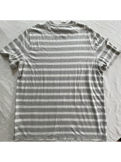 MICHAEL KORS Mens Gray Striped T-Shirt XL