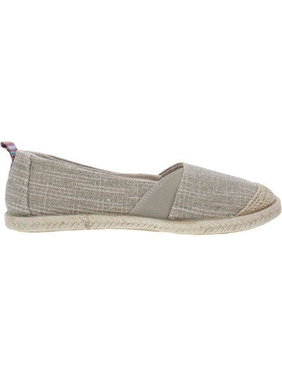 SUGAR Womens Gray Gliter Round Toe Slip On Espadrille Shoes 11