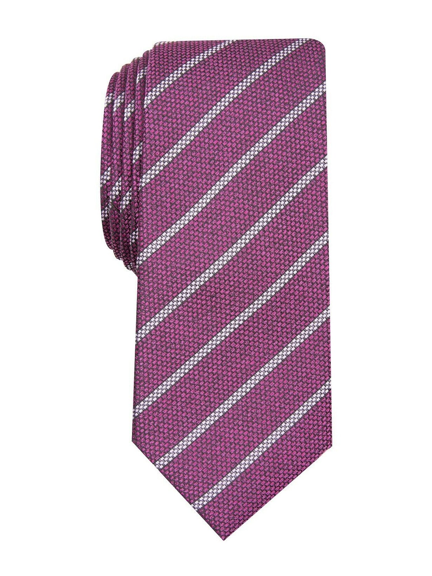 ALFANI Mens Red Stripe Classic Neck Tie