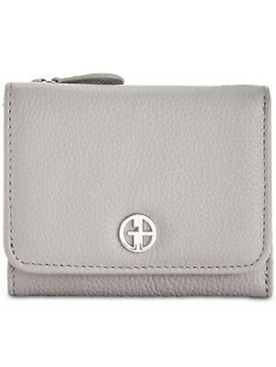 GIANI BERNINI Gray Softy Core Leather Strapless Trifold Wallet