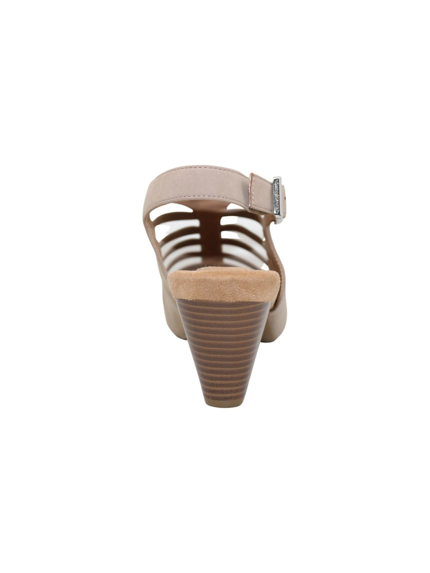 GIANI BERNINI Womens Taupe Beige 1/2" Platform Cushioned Caged Adjustable Arch Support Caileigh Round Toe Cone Heel Buckle Slingback Sandal 7 M