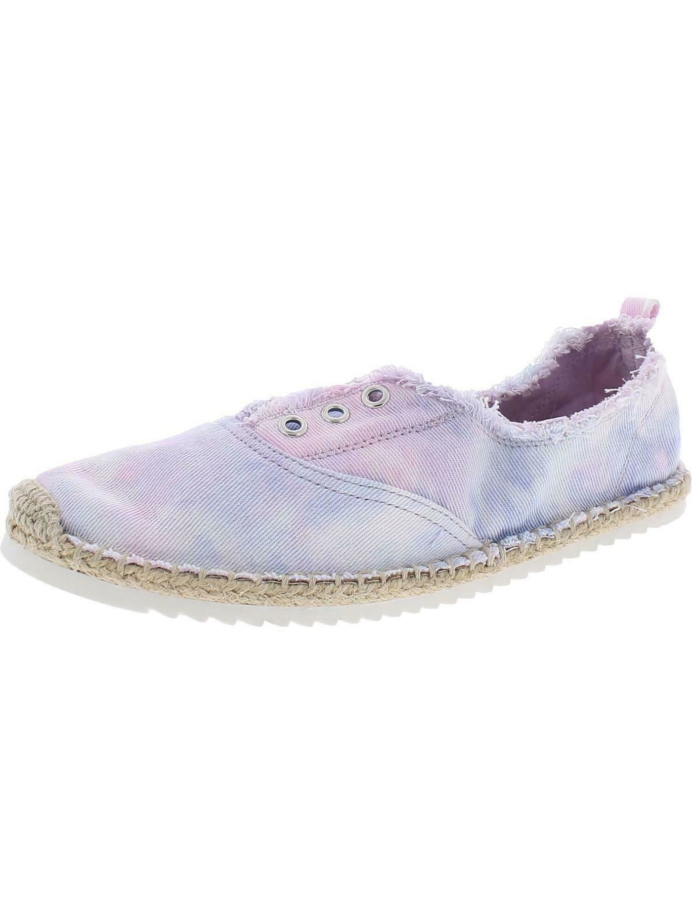 Madden Girl Womens Purple Tie Dye Round Toe Slip On Espadrille Shoes 7.5