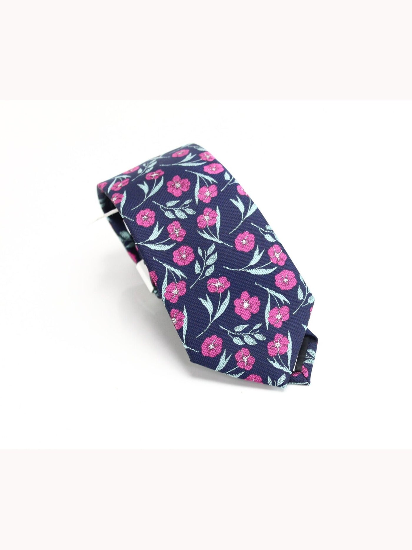 BAR III Mens Pink Floral Skinny Neck Tie