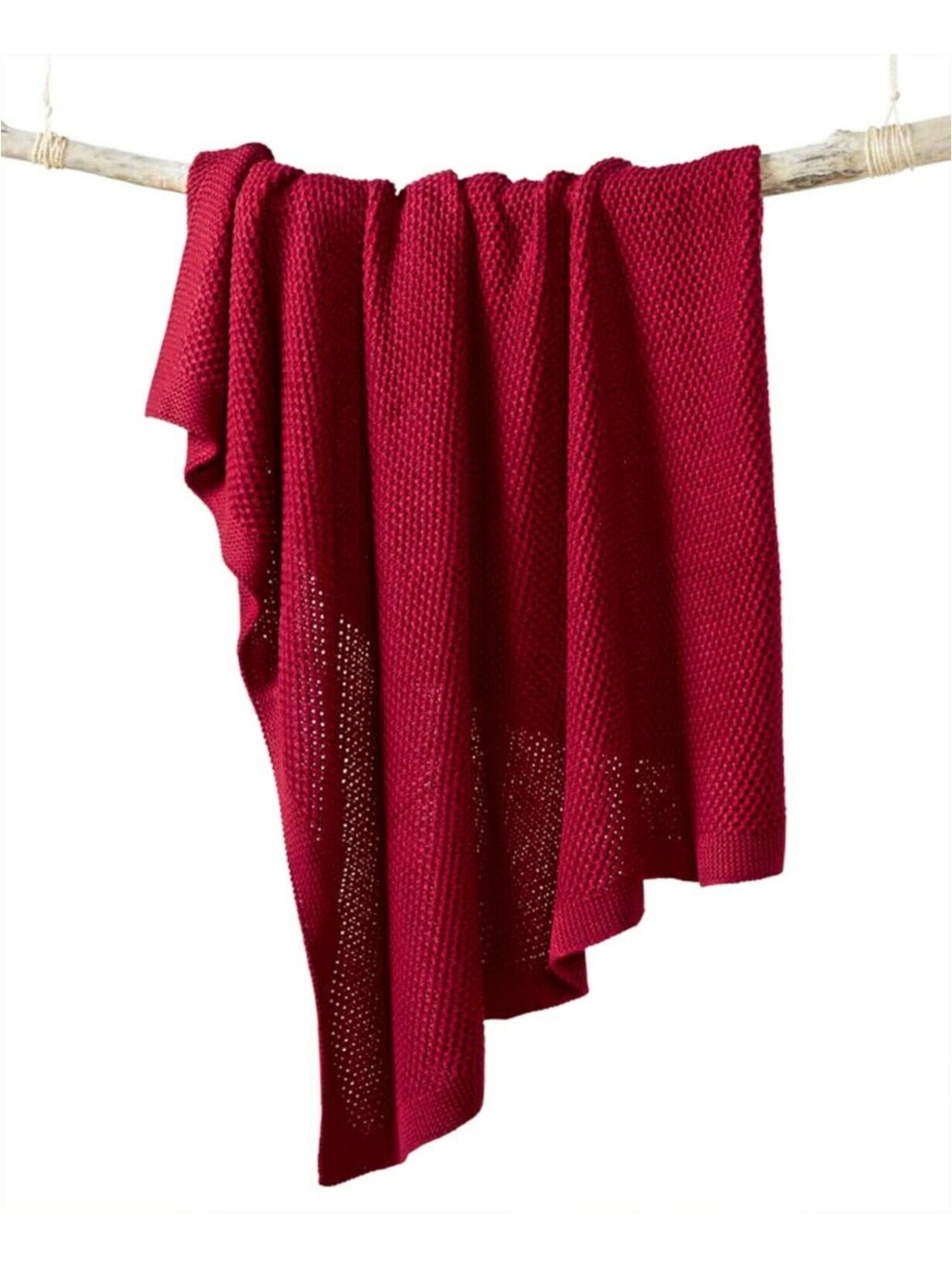 CHARTER CLUB Honeycomb Red 50 x 60 Throw