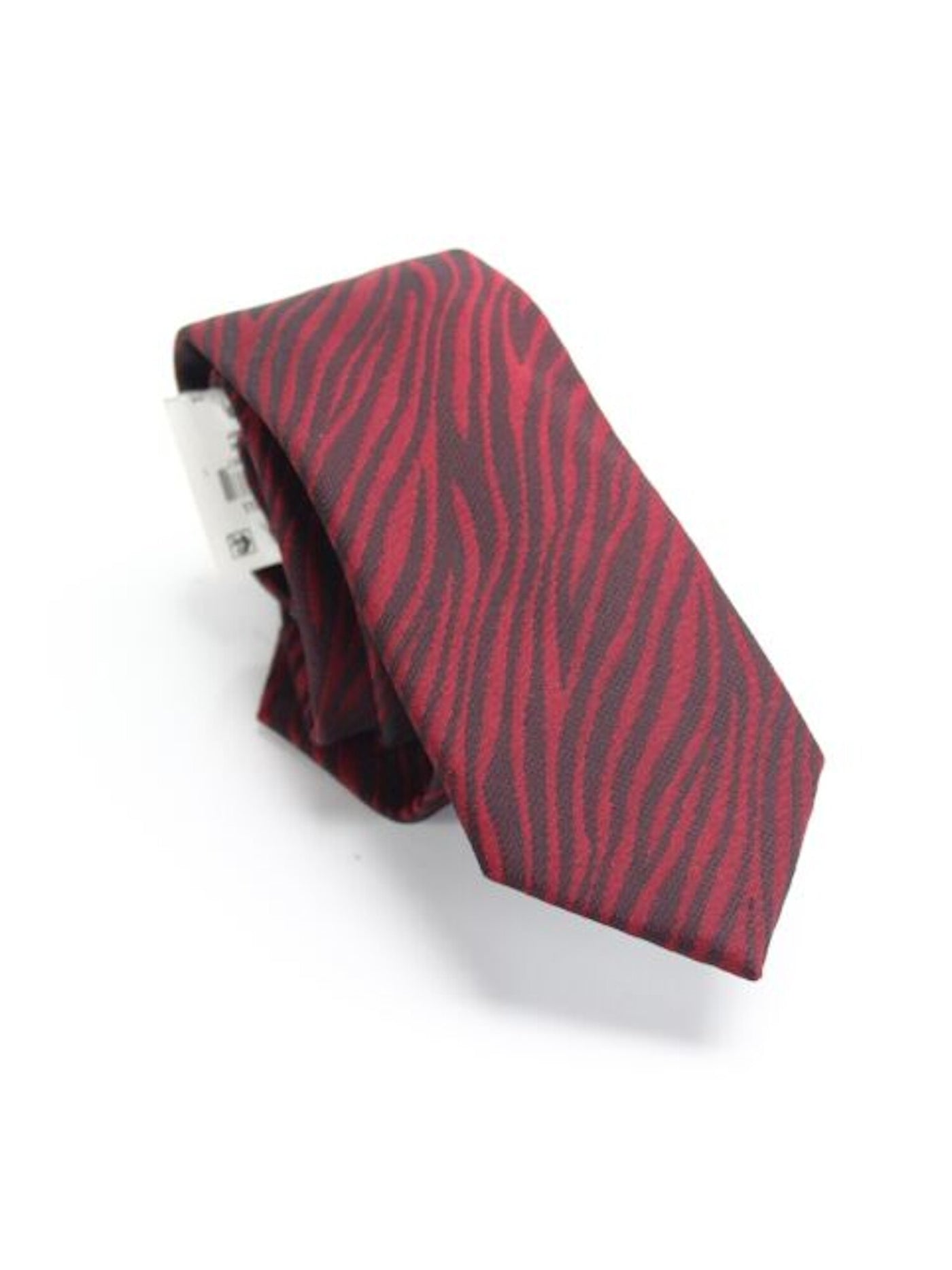 INC Mens Red Patterned Slim Neck Tie