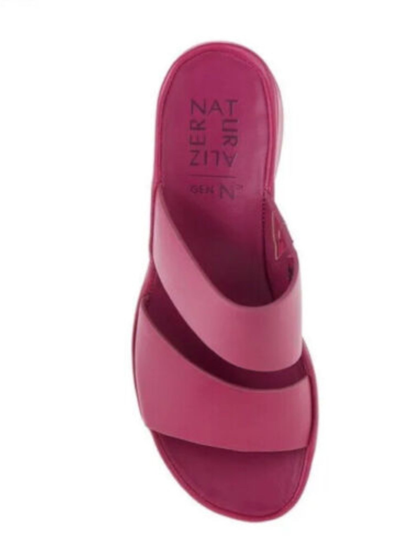 NATURALIZER Womens Pink 1.5 Platforn Comfort Goring Genn Rally Round Toe Wedge Slip On Heeled Sandal 9 M